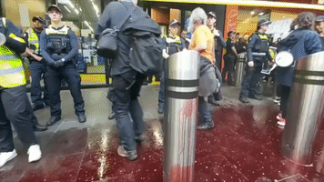 Fake Blood Spilled at Melbourne Police Station in Protest Over Shooting of Aboriginal Man