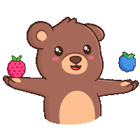 Happy Red Berry Sticker by BEARISH