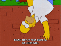 hanging homer simpson GIF