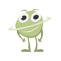 coordea green earth smiley planet Sticker
