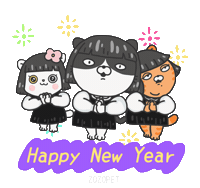zozopet happy new year 2024 hny happy new years Sticker