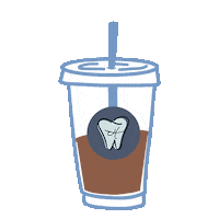 Iced Coffee Sticker by Hanson Orthodontics Allen