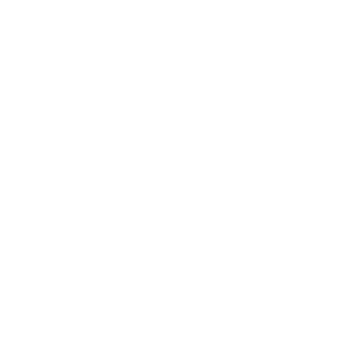White Heart Hearts Sticker