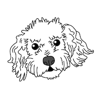 Illustration Puppy Sticker