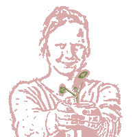 fraeuleinselbstgemacht happy smiling plant leaf Sticker