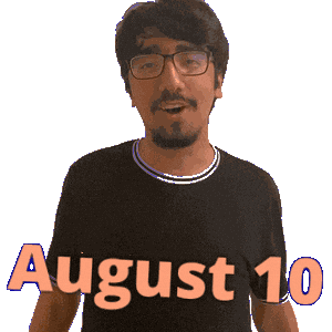 10 August Sticker