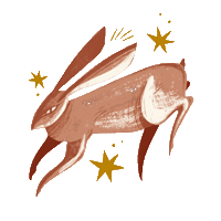 Space Rabbit Sticker by mono__mono