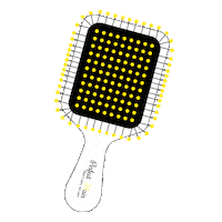 perfecthairhairextensions yellow brush hair extensions styling Sticker