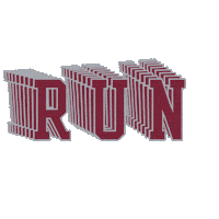 Run Sticker by Santa Clara Broncos