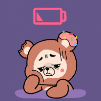 Tired Low Battery GIF by Beraji Bears