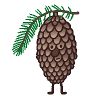 Autumn Pinecone Sticker