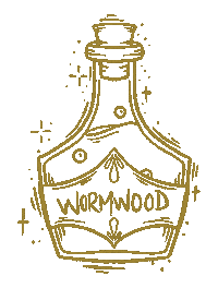 PixelGateCo illustration gold bottle witchy Sticker
