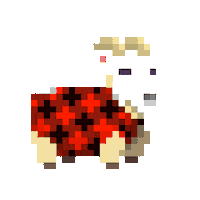 subpixel red ready goat pattern Sticker