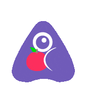 Eating Apple Sticker by Polygonal Mind