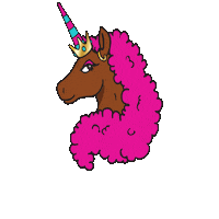Unicorns Blackunicorn Sticker by Afro Unicorn