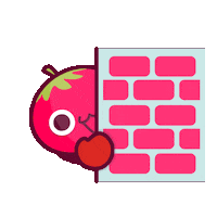 tigerwang hehe tomato creep peekaboo Sticker