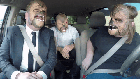 james corden chewbacca mom GIF by The Late Late Show with James Corden