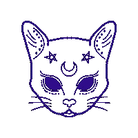 mooncatofficial cat stars luna magic cat Sticker