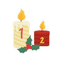 Christmas Candle Sticker