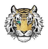 fableandmane animal wink tiger wildlife Sticker