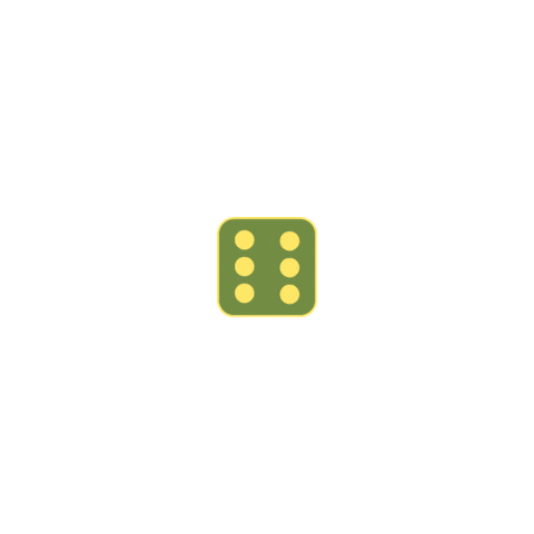 Dice Sticker by Hobbykokken