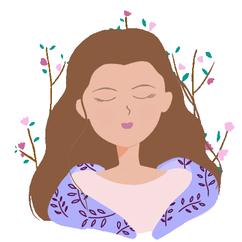 Girl Blinking Sticker