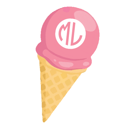 Icecream Monogram Sticker by Marleylilly