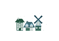 meagsme christmas snowing windmill yuletide Sticker