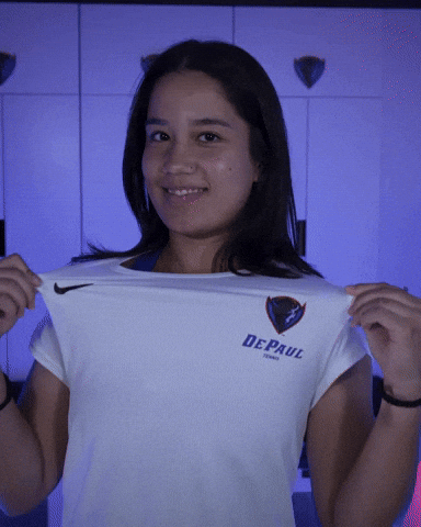 Womens Tennis GIF by DePaul Athletics