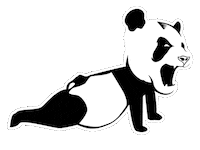panda running Sticker by RUNDAMENTAL