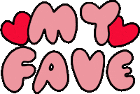 My Fave Love Sticker by Poppy Deyes