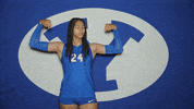 Volleyball Flex GIF by BYU Cougars