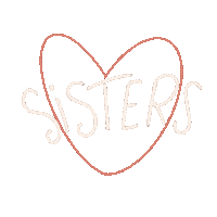 Sisters Love Heart Sticker