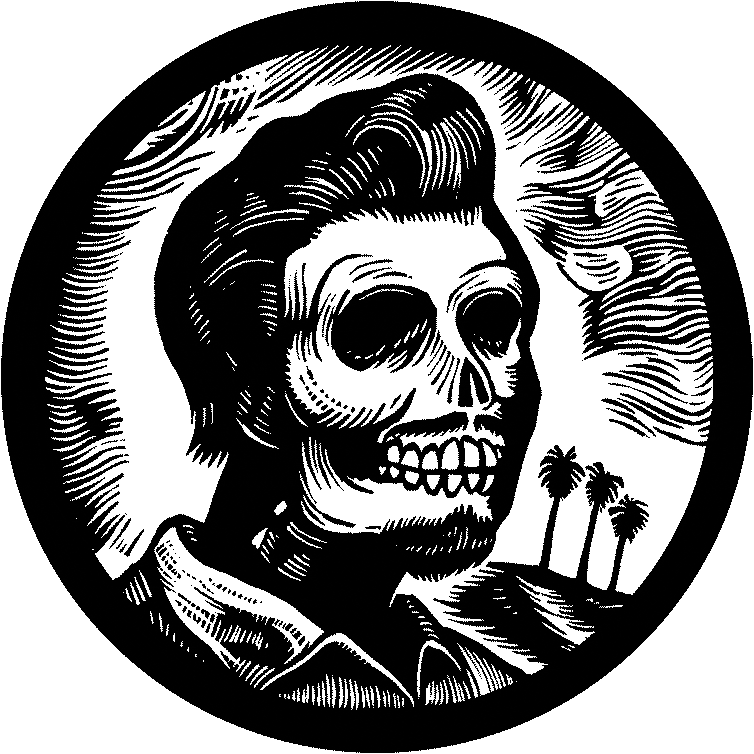 Calavera Dannygonzalez Sticker by Printgonzalez