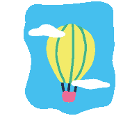lesminimondesfr voyage enfant ciel montgolfiere Sticker