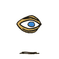 Looking Third Eye Sticker by James Thacher