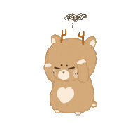 hsiaodraw 緊張 煩 煩惱 頭暈 Sticker