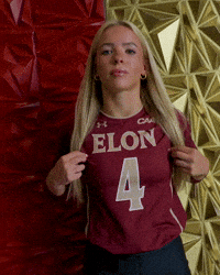 Elon Volleyball GIF by Elon Phoenix
