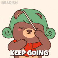 Keep Going Teddy Bear GIF by BEARISH