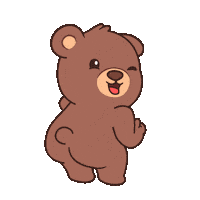 Happy Teddy Bear Sticker by BEARISH