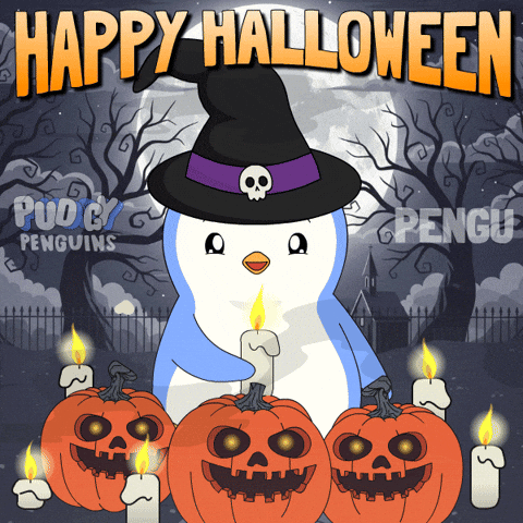 Trick Or Treat Halloween GIF by Pudgy Penguins