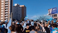Argentina Fans Celebrate in Buenos Aires