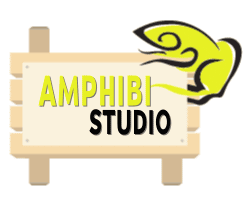 Amphibi_Studio logo sticker stickers shiny Sticker