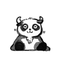 Panda Eating Sticker