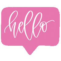 Lettering Hello Sticker by Lili and Bella