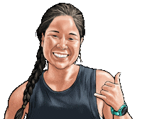 Hey Now Runner Girl Sticker by eBibs