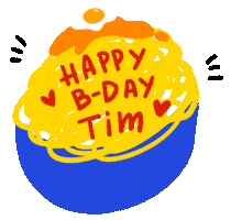 Happy Birthday Food Sticker by Steluna