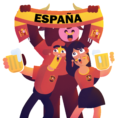 Spain Flag Sticker by Manne Nilsson