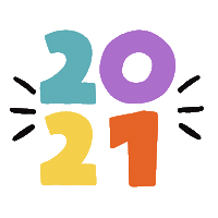 2021 Sticker by Happy Peach Club