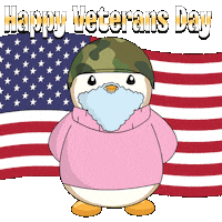 Saluting United States Sticker by Pudgy Penguins